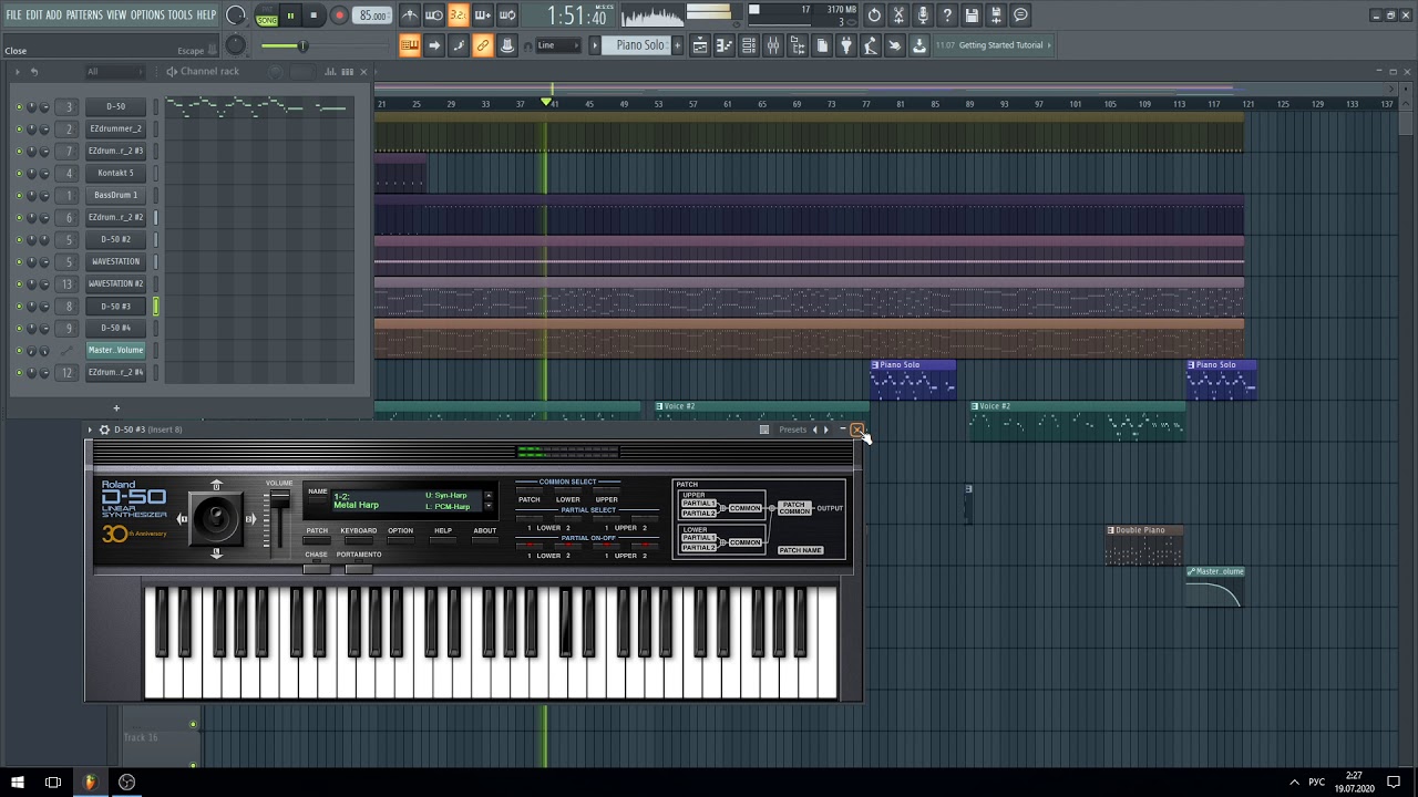 Ласковый май(Юрий Шатунов) - Тающий снег(FL Studio 20)