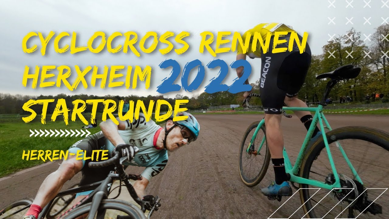 Cyclocross Rennen Herxheim 2022 Startrunde Herren-Elite Elektroland24 Wahoo Cup