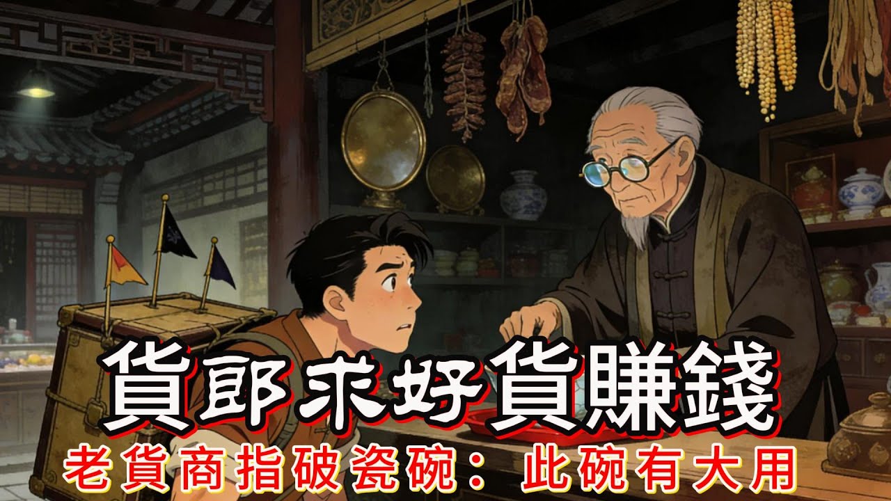 貨郎求好貨賺錢，老貨商指破瓷碗：此碗有大用     #民間故事   #民間傳奇   #故事分享