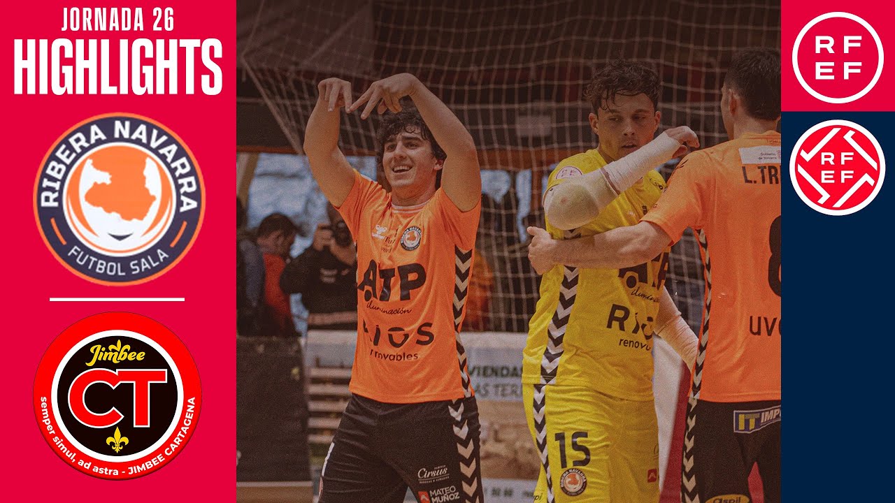 Resumen #PrimeraDivisiónFS Tudelano Ribera Navarra 5-3 Jimbee Cartagena Costa Cálida | Jornada 26