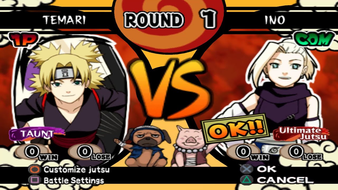 Temari VS Ino (INSANE) - Naruto Shippuden Ultimate Ninja 4