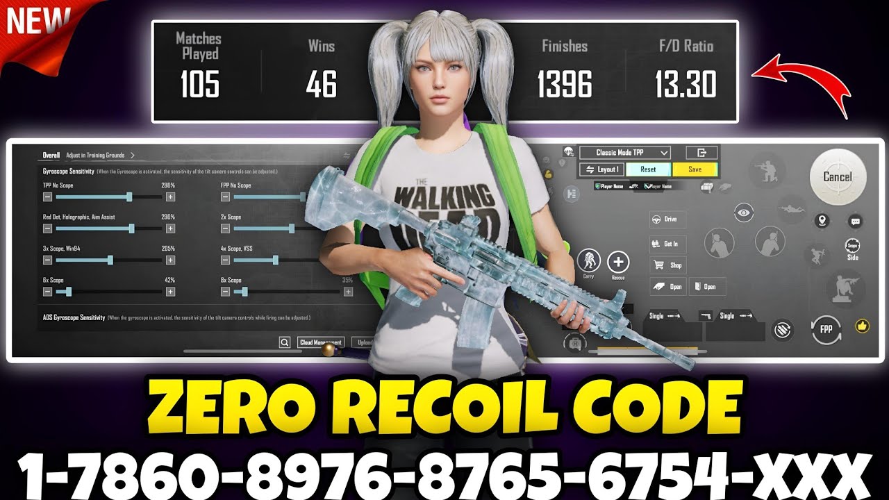 🔥Bgmi sensitivity settings 2025 🥵 | Bgmi best sensitivity settings 😱| Zero recoil sensitivity bgmi.