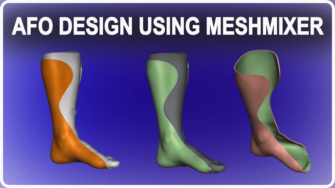 How To Design Ankle Foot Orthosis (AFO) Using Meshmixer | AFO Making Process With 3D Printing.