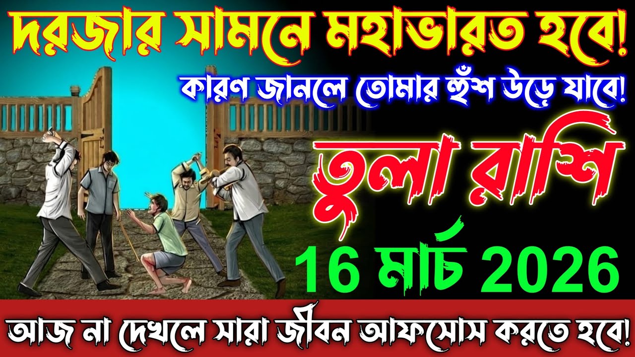 তুলা রাশি♎ 16 মার্চ থেকে দরজার সামনে মহাভারত শুরু হবে! কারণ জানলে তোমার হুঁশ উড়ে যাবে! Tula rashi