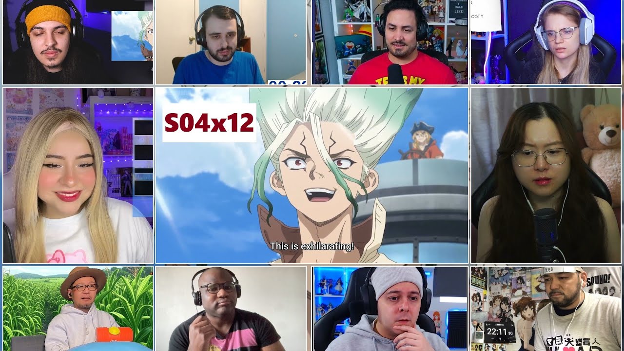 Dr. Stone Season 4 Episode 12 Reaction Mashup - Dr.Stone ドクターストーン 4期 12話 リアクション