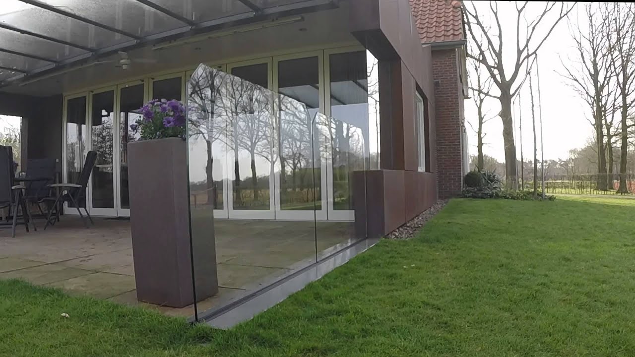 Glazen terrasscherm / windscherm Metaalbedrijf Pol