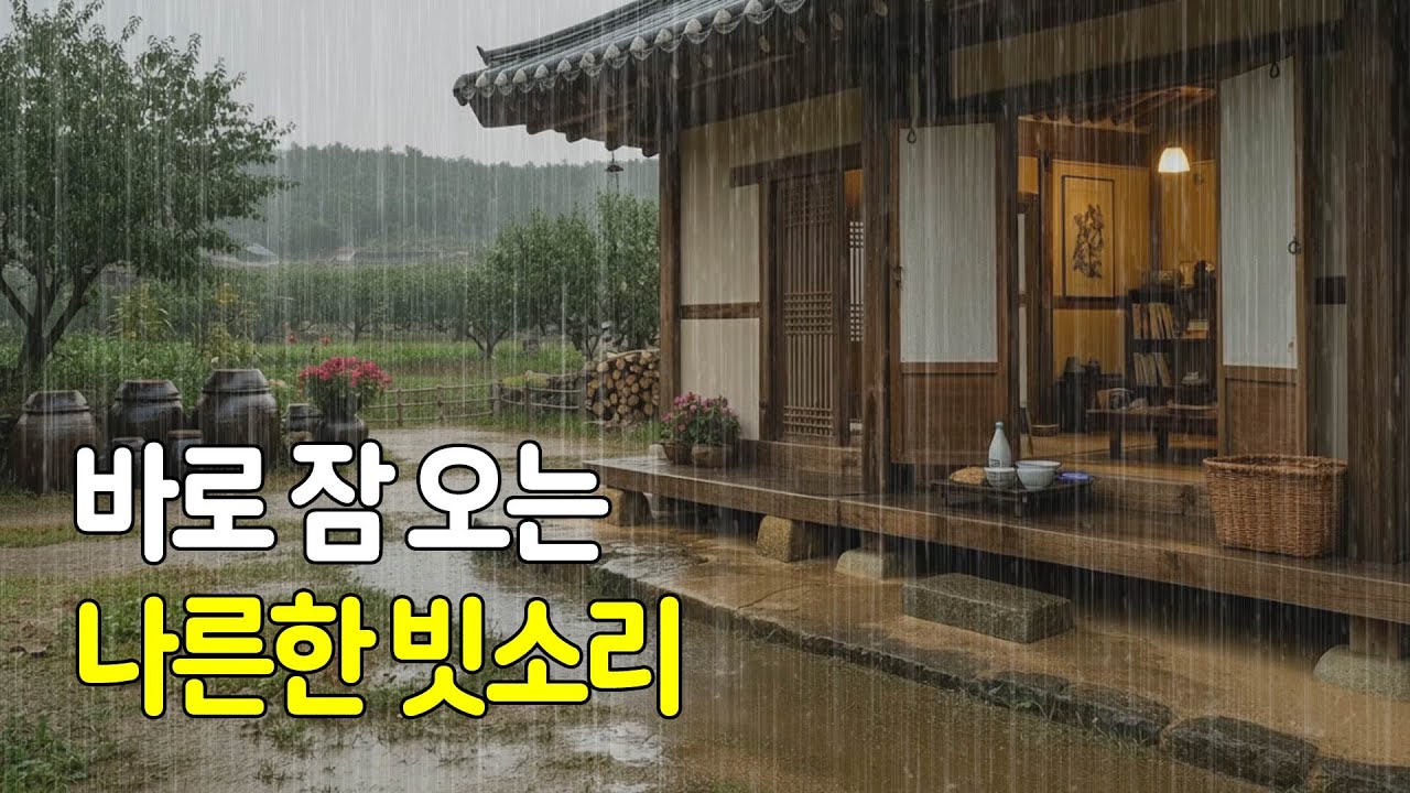 바로 잠 오는 나른한 빗소리 | 근심 걱정 사라지는 편안한 수면 백색소음 ASMR