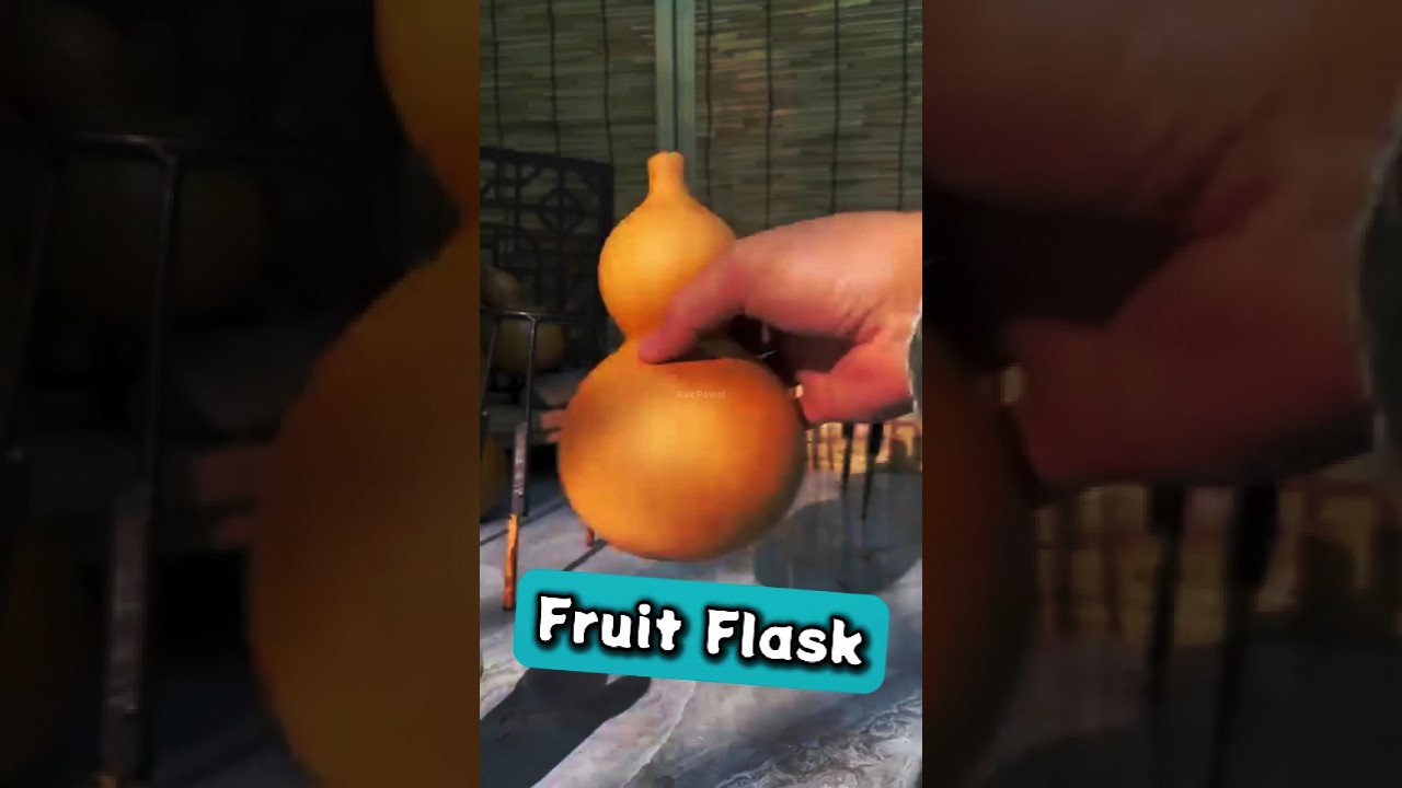 Ancient Method of Turning a Simple Gourd into a Beautiful Drinking Flask 🌿 #shorts #shortsfeeds