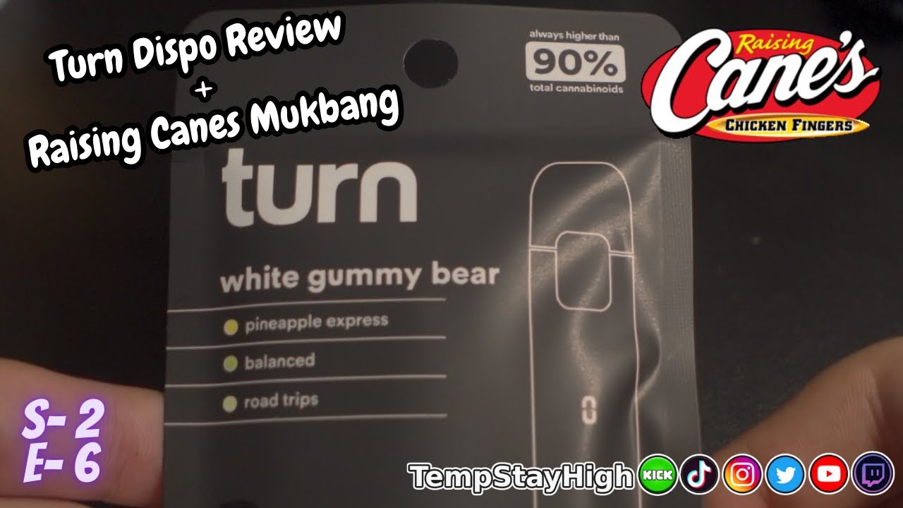 Smoking Fake Cart While Eating Raisin Cane&rsquo;s 🍗 (Turn Down) White Gummy Bear Review 💨