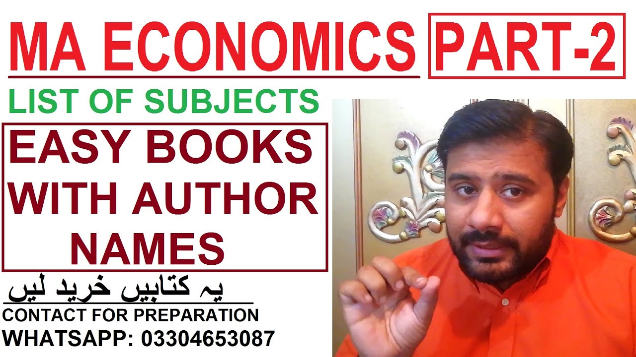 MA Economics part-2 very easy books with their author names || Only purchase these books