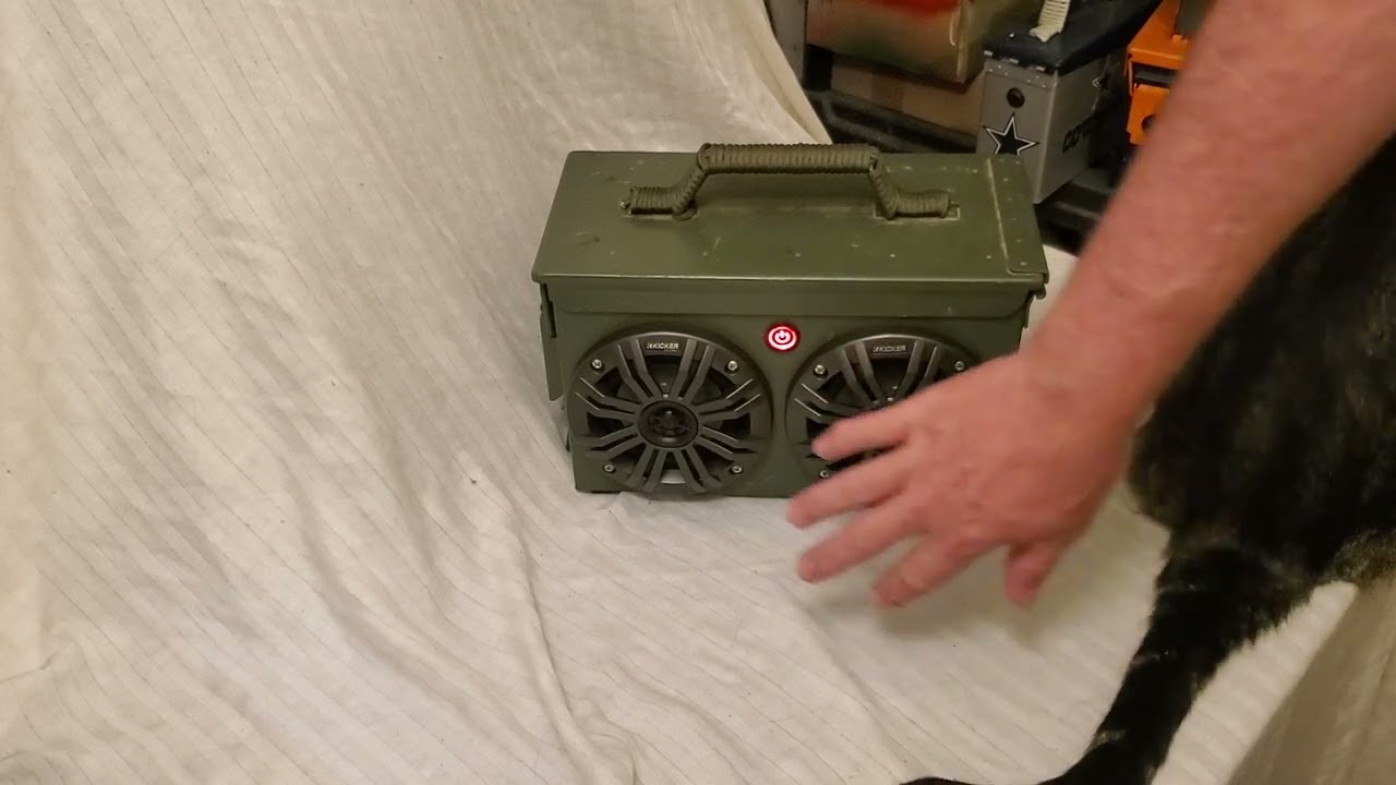 Waterproof Bluetooth. 50 cal Ammo Can Speaker