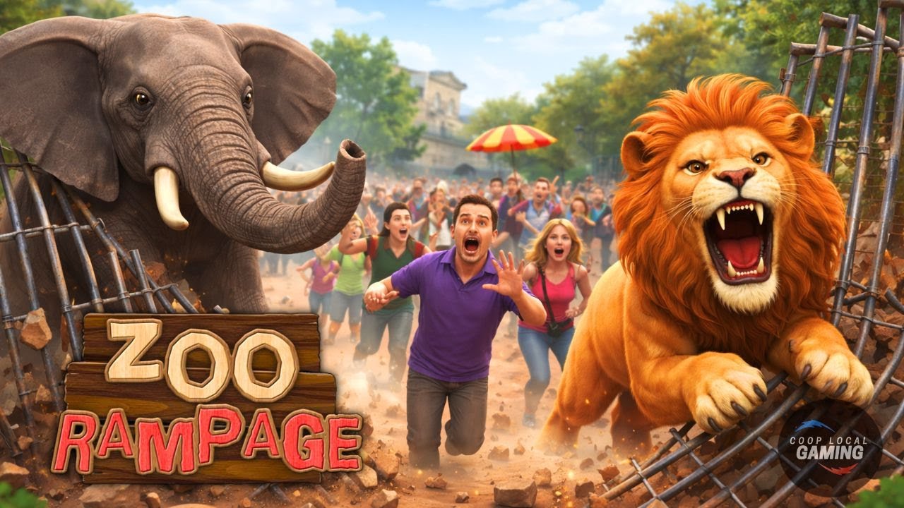 Zoo Rampage - How to Play Local Coop Multiplayer (Gameplay)