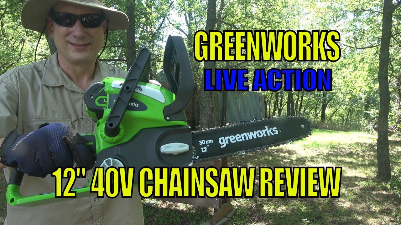 Обзор бензопилы Greenworks G-MAX с литиевым аккумулятором 40 В и длиной 12 дюймов #greenworks