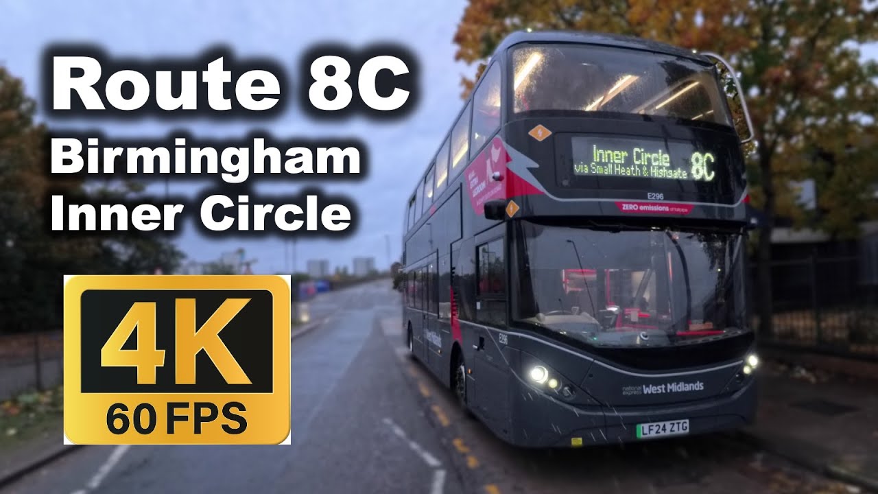 Birmingham Inner Circle by BUS - NXBus Route 8C Full Journey (October 2024)