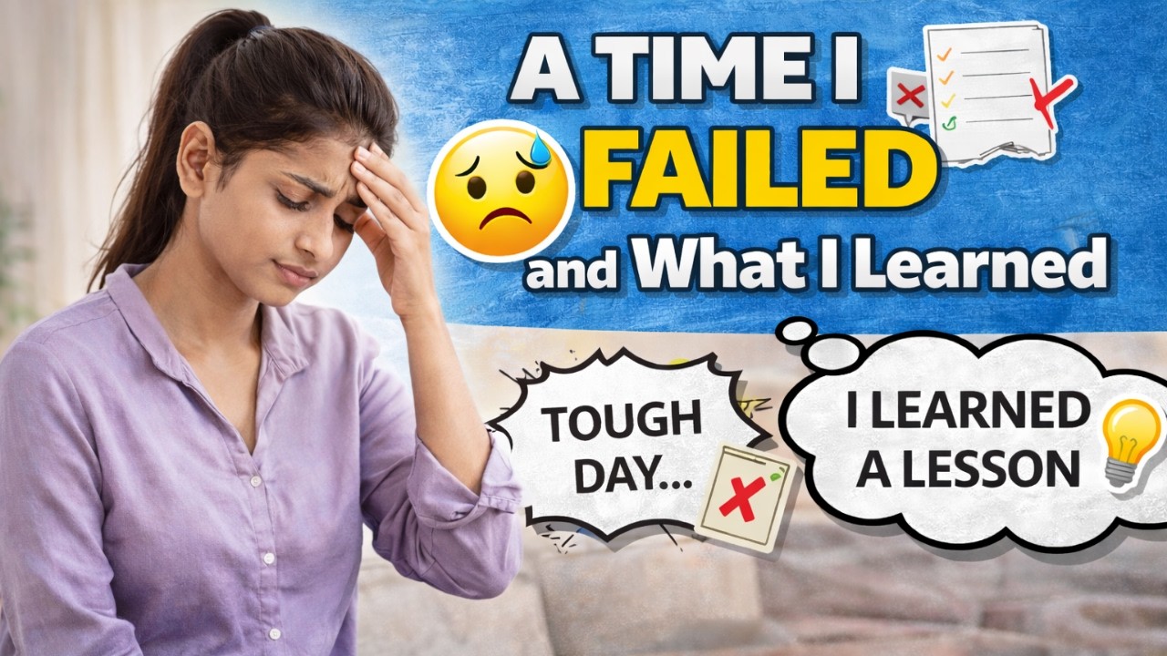A Time I Failed and What I Learned | English Listening Practice Story | Speaking English Fluently