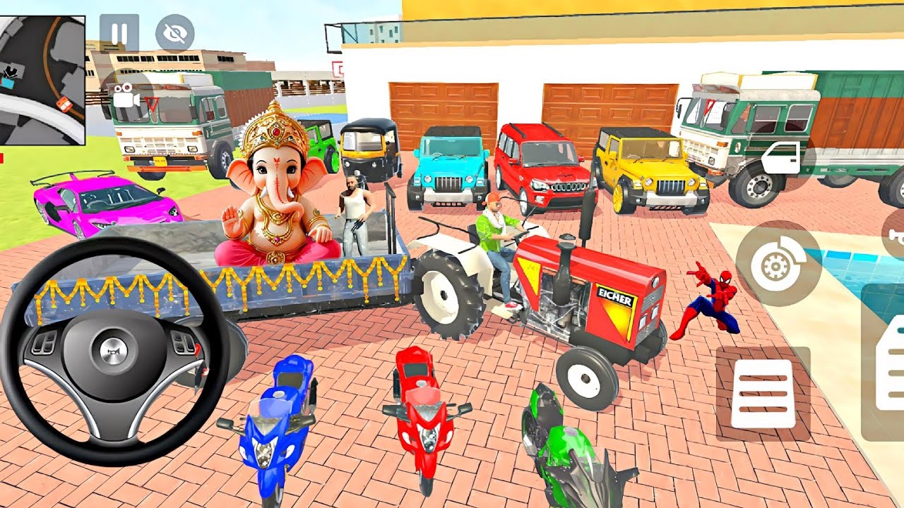 Franklin Laya Ganesh ji Ko Ghar 💥🤩 Indian Theft Auto 💥🥳 Indian Bikes Driving 3d Game 💥😱 New Video 💥😱