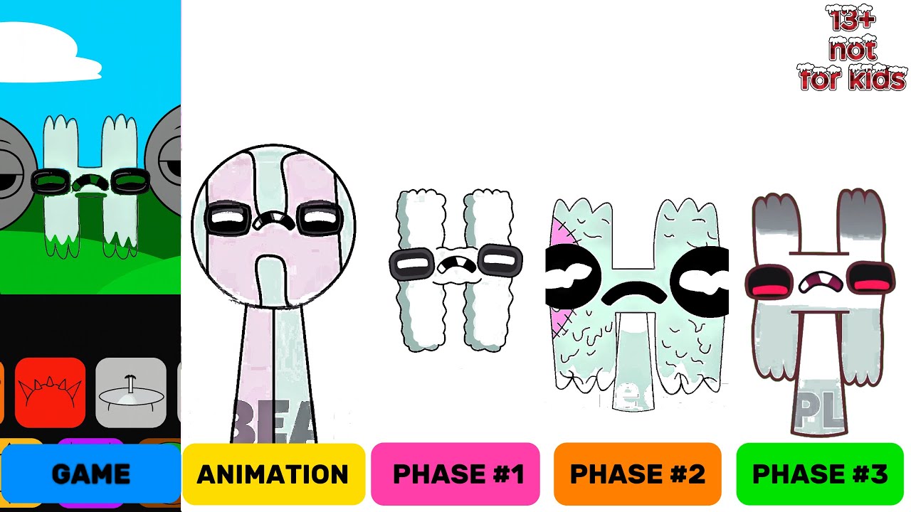 🔤 Sprunki OC: H (from Alphabet Lore) Game,Animation,Phase1,Phase2,Phase3