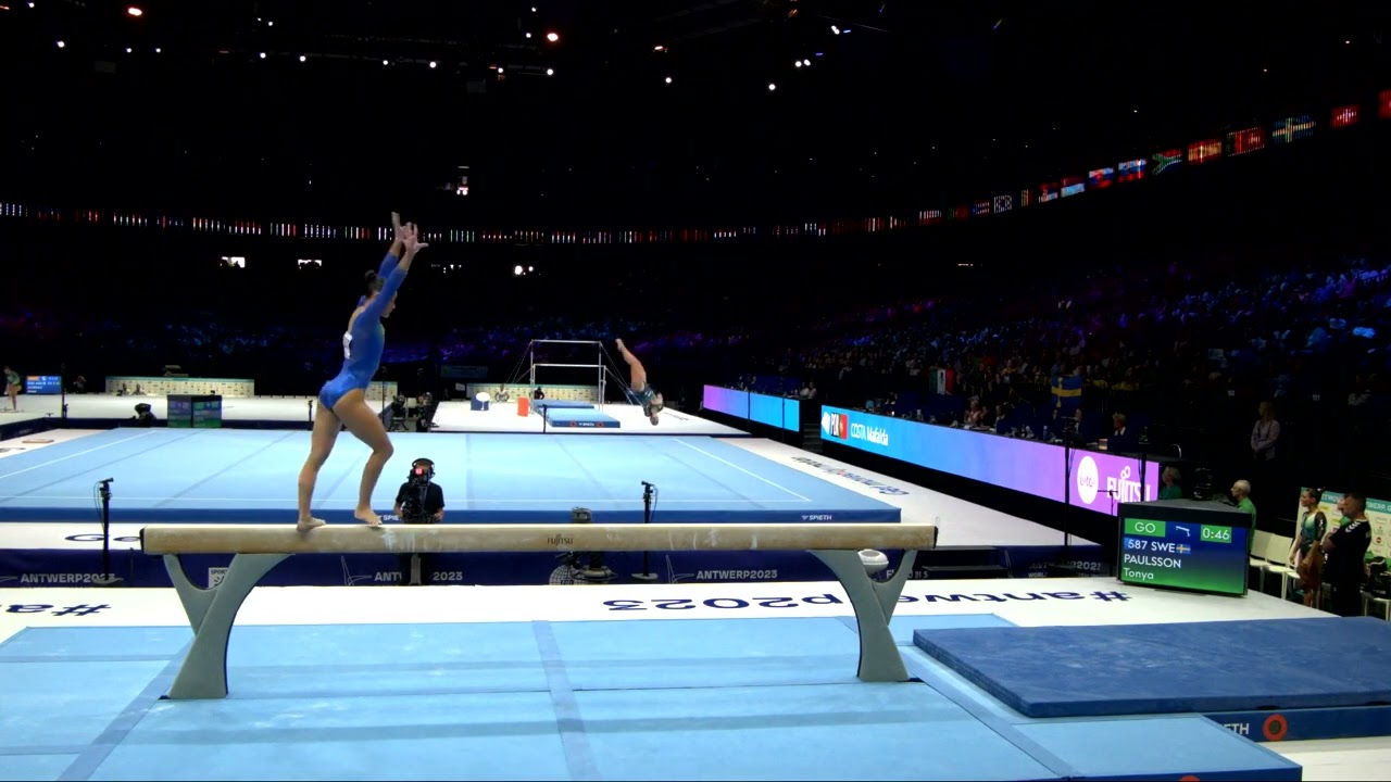 PAULSSON Tonya (SWE)_2023 Artistic Worlds, Antwerp (BEL)_Qualifications_Balance Beam