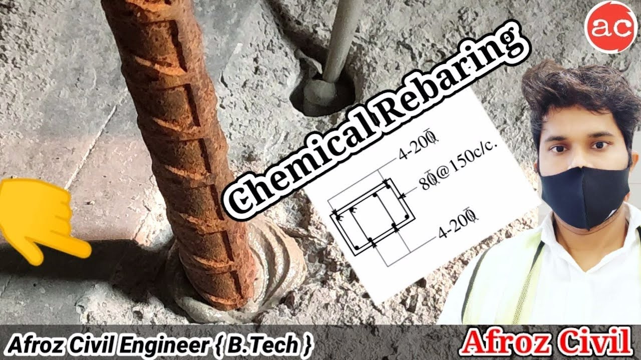 Chemical Rebaring Work Of Column | Epoxy Mortar