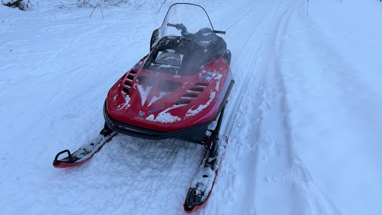 I went snowmobiling (got stuck pretty good)