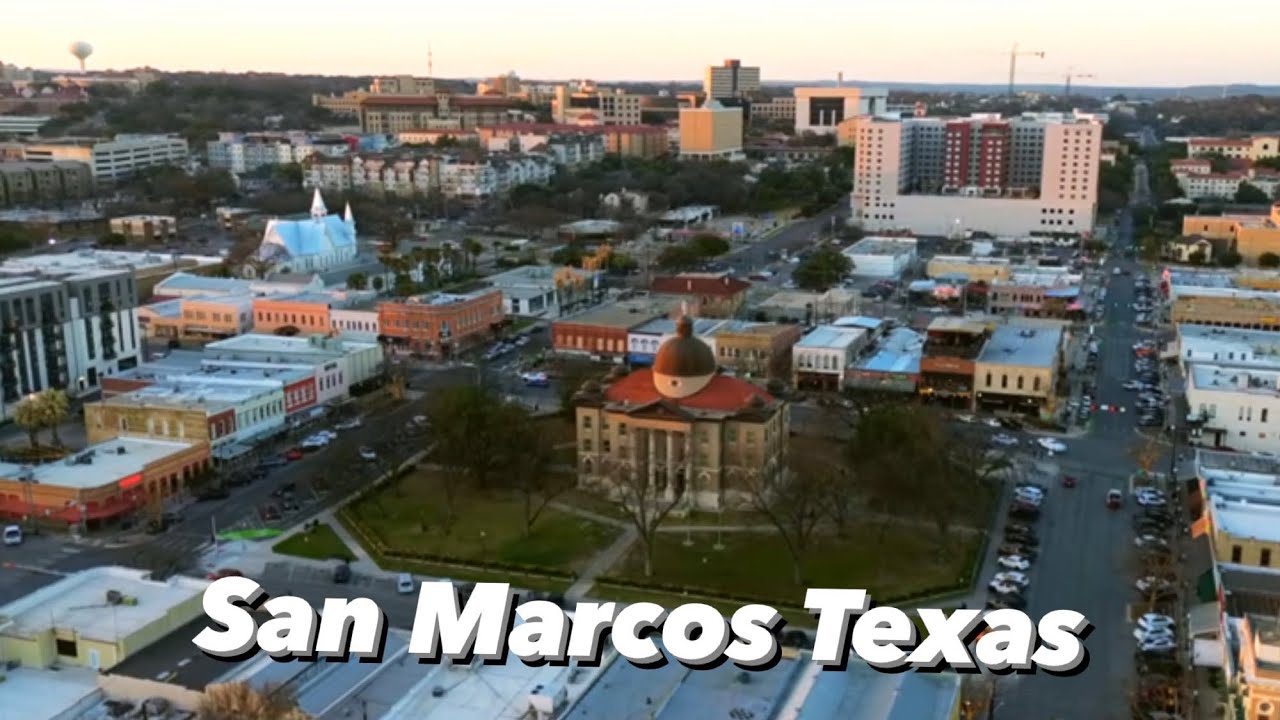 San Marcos Texas - Texas State University - 4k Drone Footage - FAA Part 107 Certified - DJI Mini 3