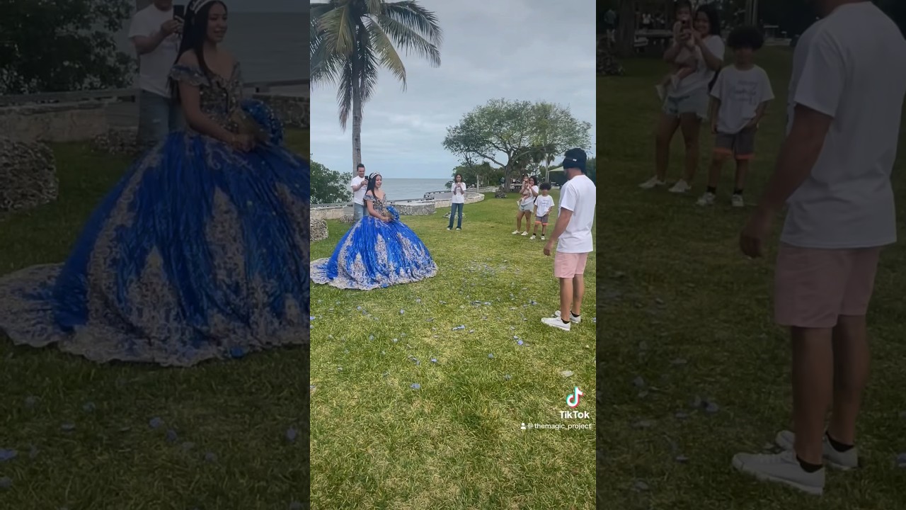 Quinceañera sorpresa a papá con su vestido de 15 #xvaños #15años #15anos #quinceañera #quincedress