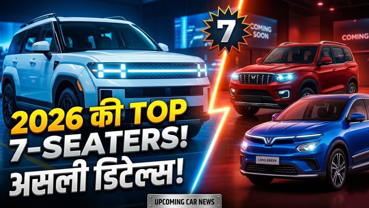 Top 7 Upcoming 7-Seater SUVs in India 2026 | Price, Features & Launch Date!