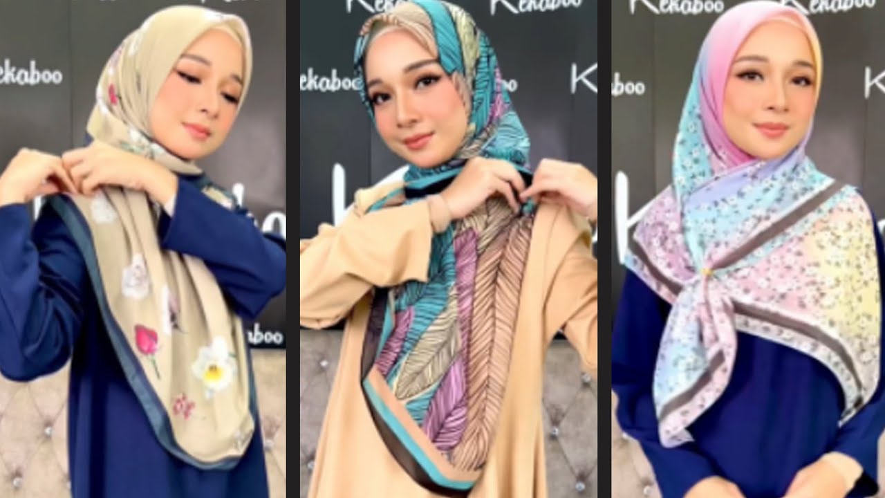 9 GAYA CANTIK FESYEN TUDUNG BAWAL – STYLE BAWAL SQUARE TUTORIAL PALING COMEL 2022!!😘😎😘
