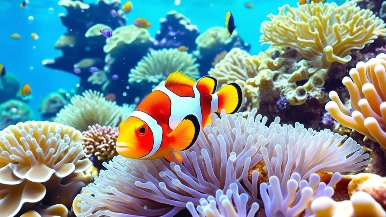The Best 4K Aquarium - Dive Into The Mesmerizing Underwater Realm, Sea Jellyfish, Coral Reefs .