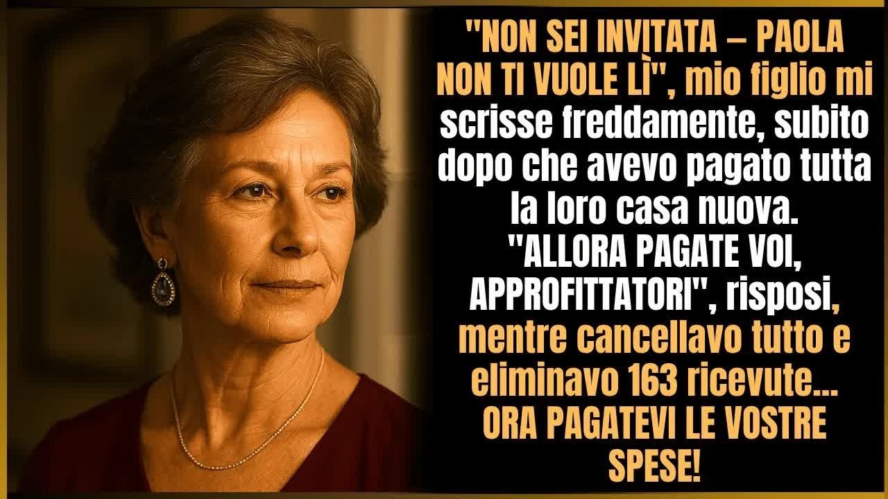 ＂Non provare nemmeno a venire — Paola non ti vuole lì＂, scrisse mio figlio freddamente dopo che…