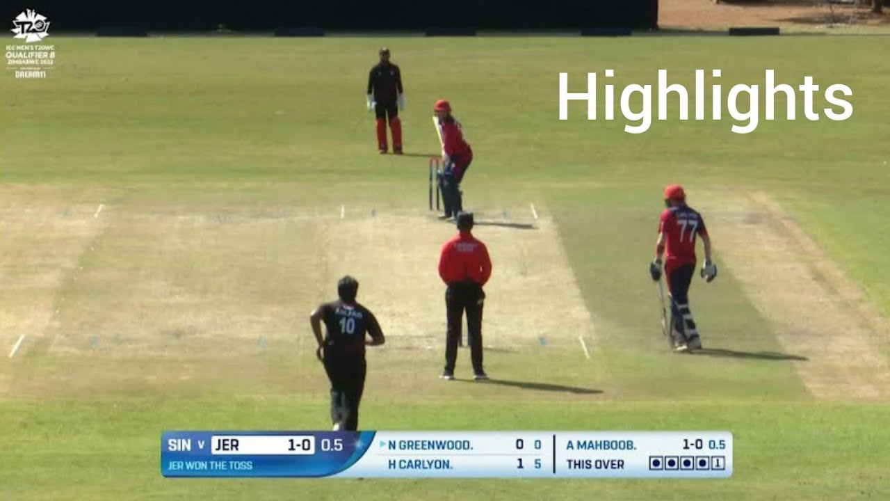 Singapore vs Jersey today match highlights 2022 || Jersey vs Singapore full match videos highlights.