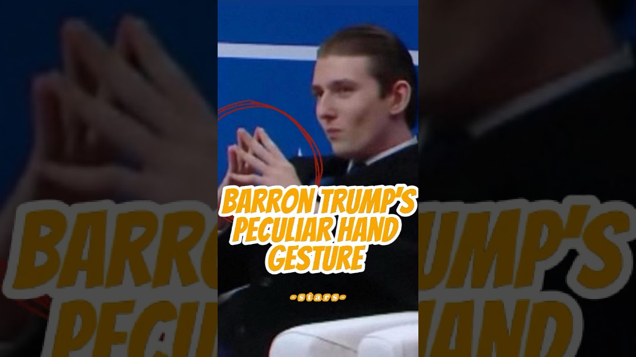 Few Realize the Secret Behind Barron Trump&rsquo;s Peculiar Hand Gesture