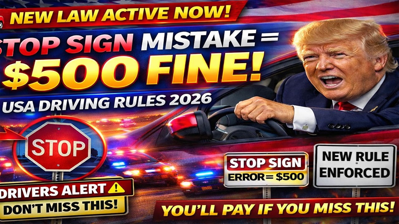 🚨 STOP SIGN MISTAKE ALERT | $500 FINE EXPLAINED | USA Driving Rules 2026 You MUST KNOW