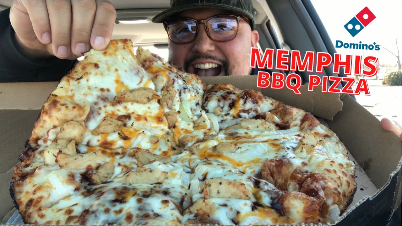 Domino’s Memphis BBQ Chicken Pizza 🍕 Обзор Mukbang 2021
