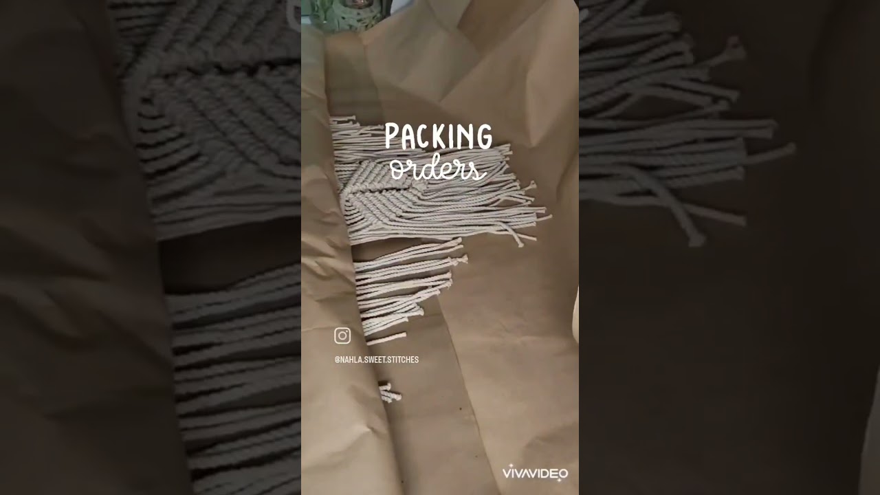 packing macrame orders 🤗 