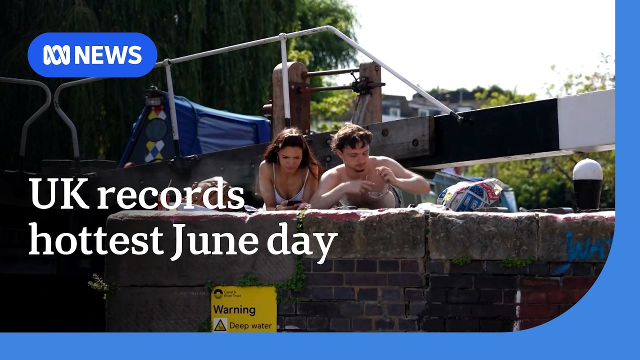 Schools closed as UK records hottest June day on record | ABC NEWS