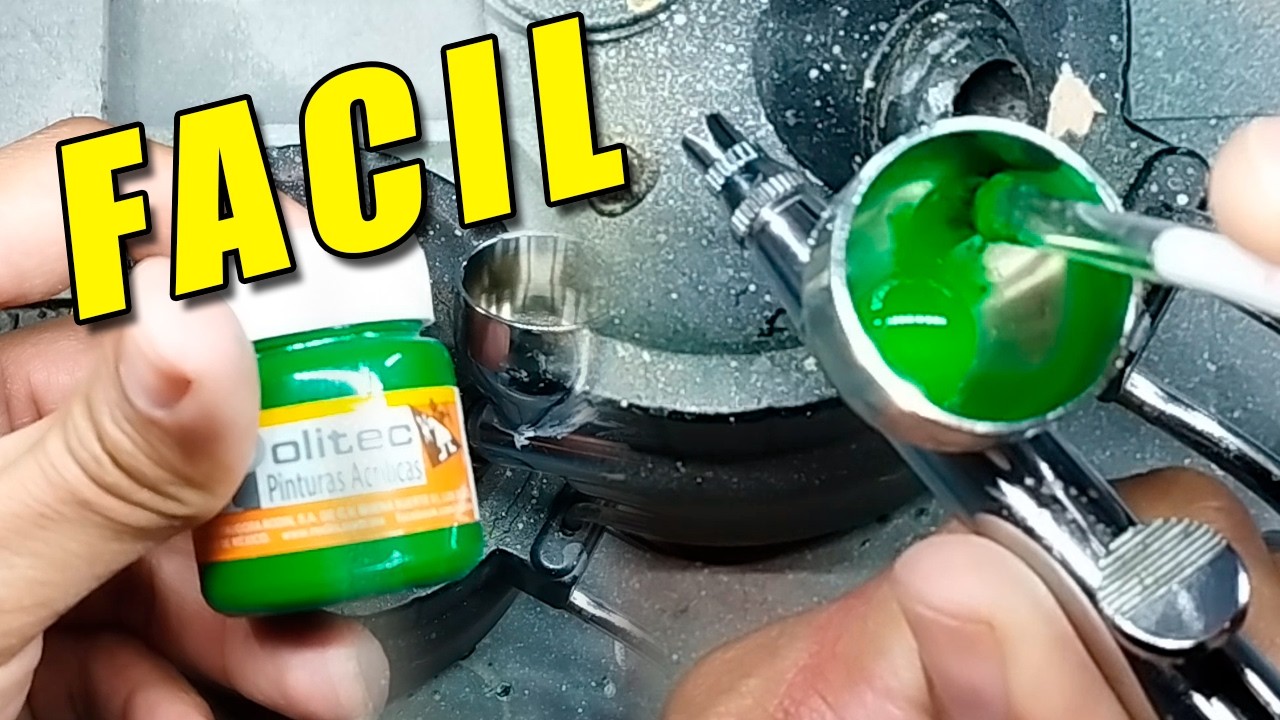 La forma CORRECTA de diluir acrílicos para aerógrafo | Pinturas económicas