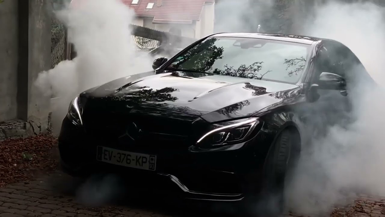 Mercedes C63s AMG. Уличный дрифт. Давай  представим