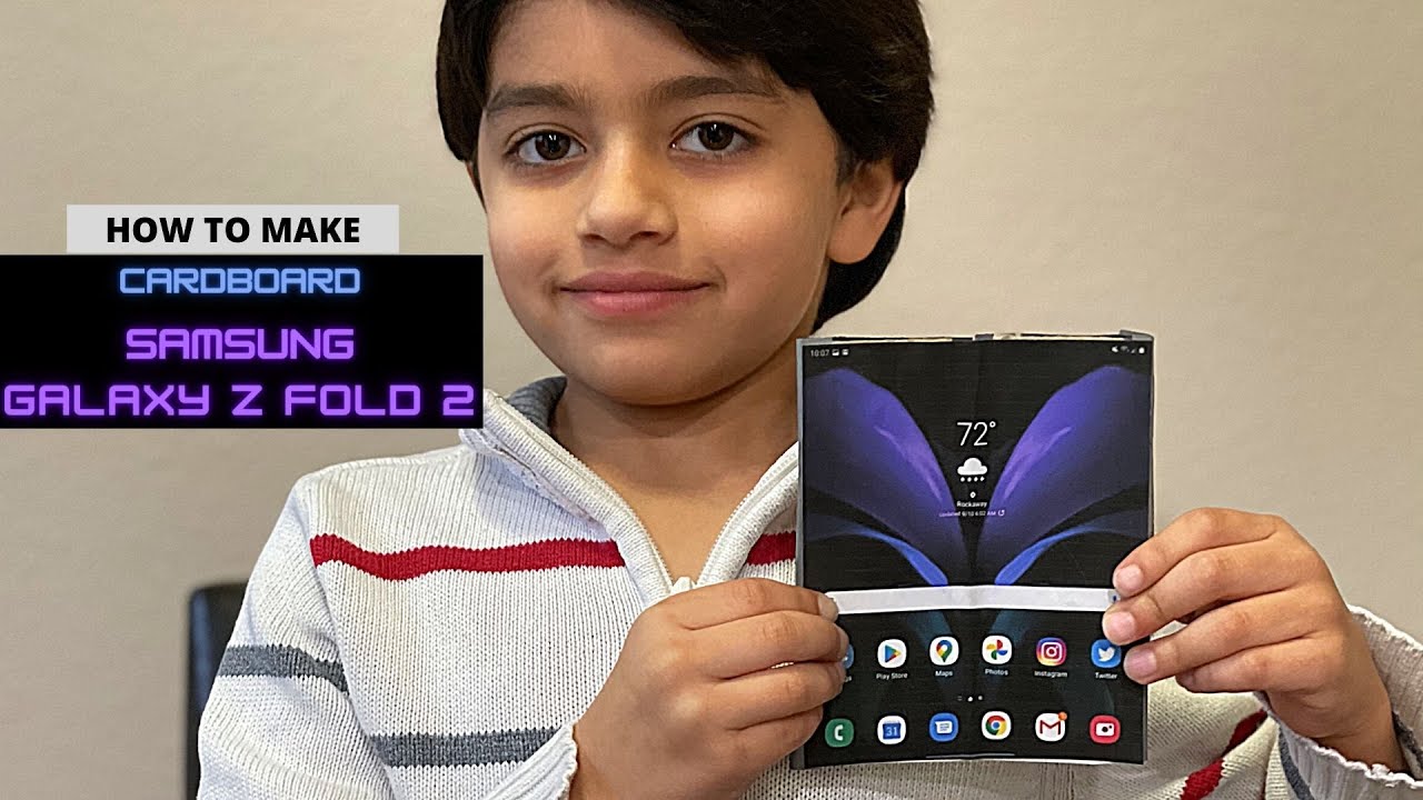 DIY - How to make 'Samsung Galaxy Z Fold 2' foldable phone from cardboard
