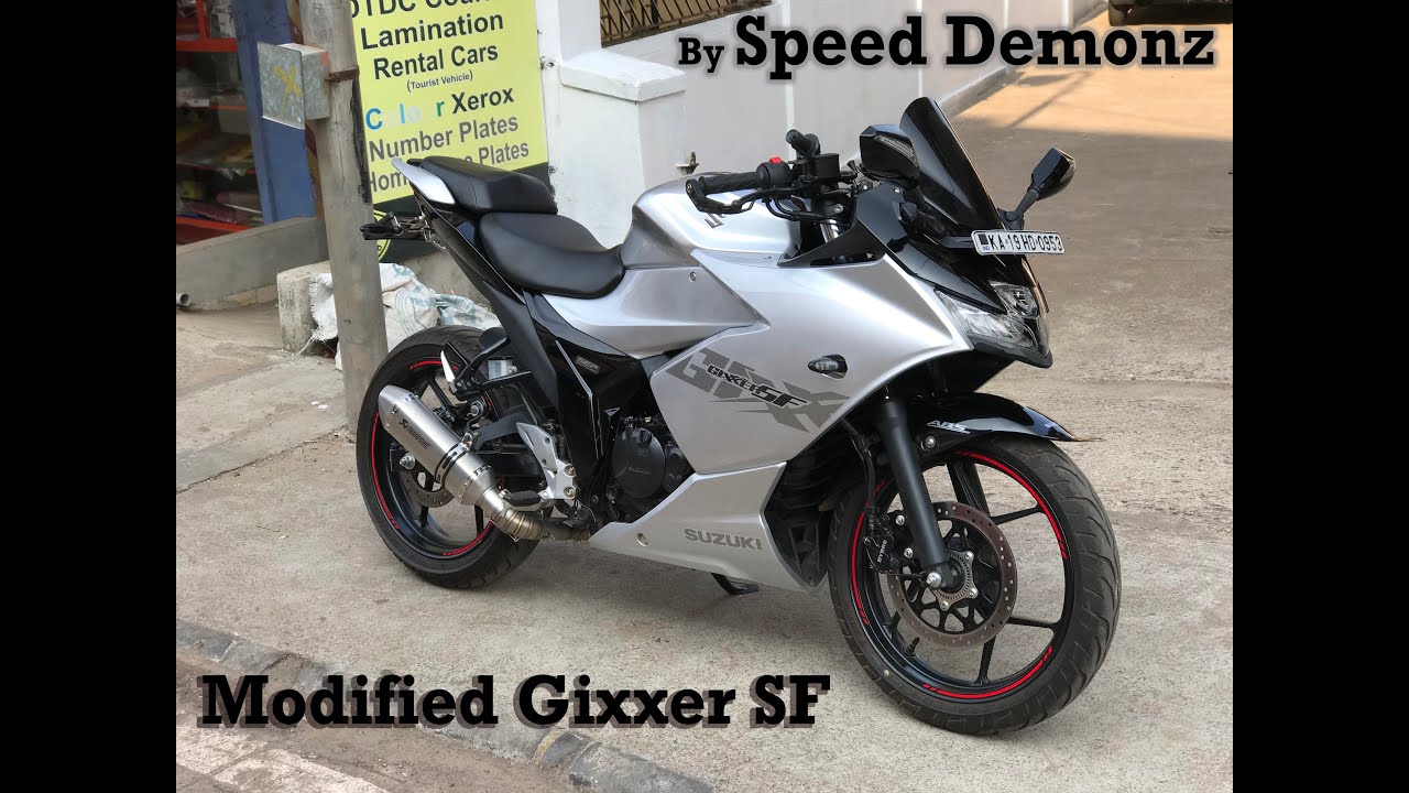 Akrapovic Exhaust | Gixxer SF | Bubble Visor | Speed Demonz