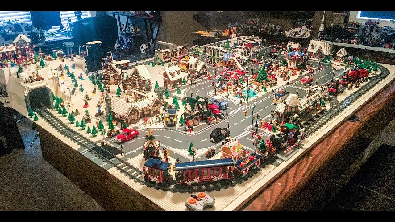 LEGO Christmas Village and Ski Resort - 2017 update