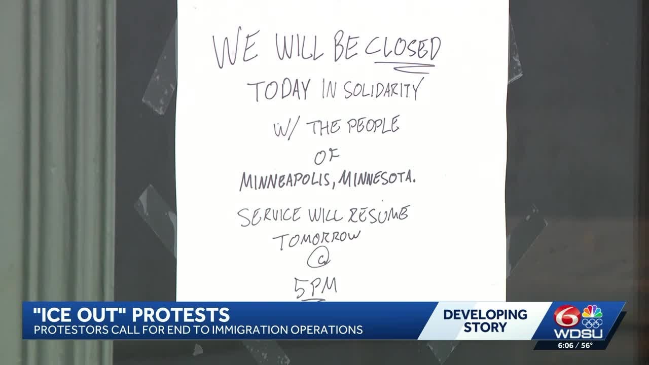 New Orleans businesses, activists participate in ICE out protests