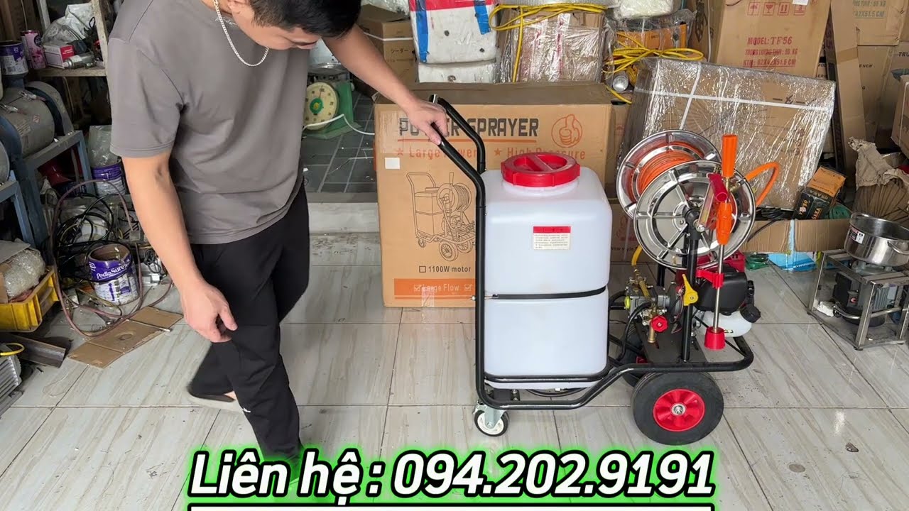 Máy phun thuốc sâu xe đẩy mẫu mới nhất 2026 có giá bao nhiêu ???