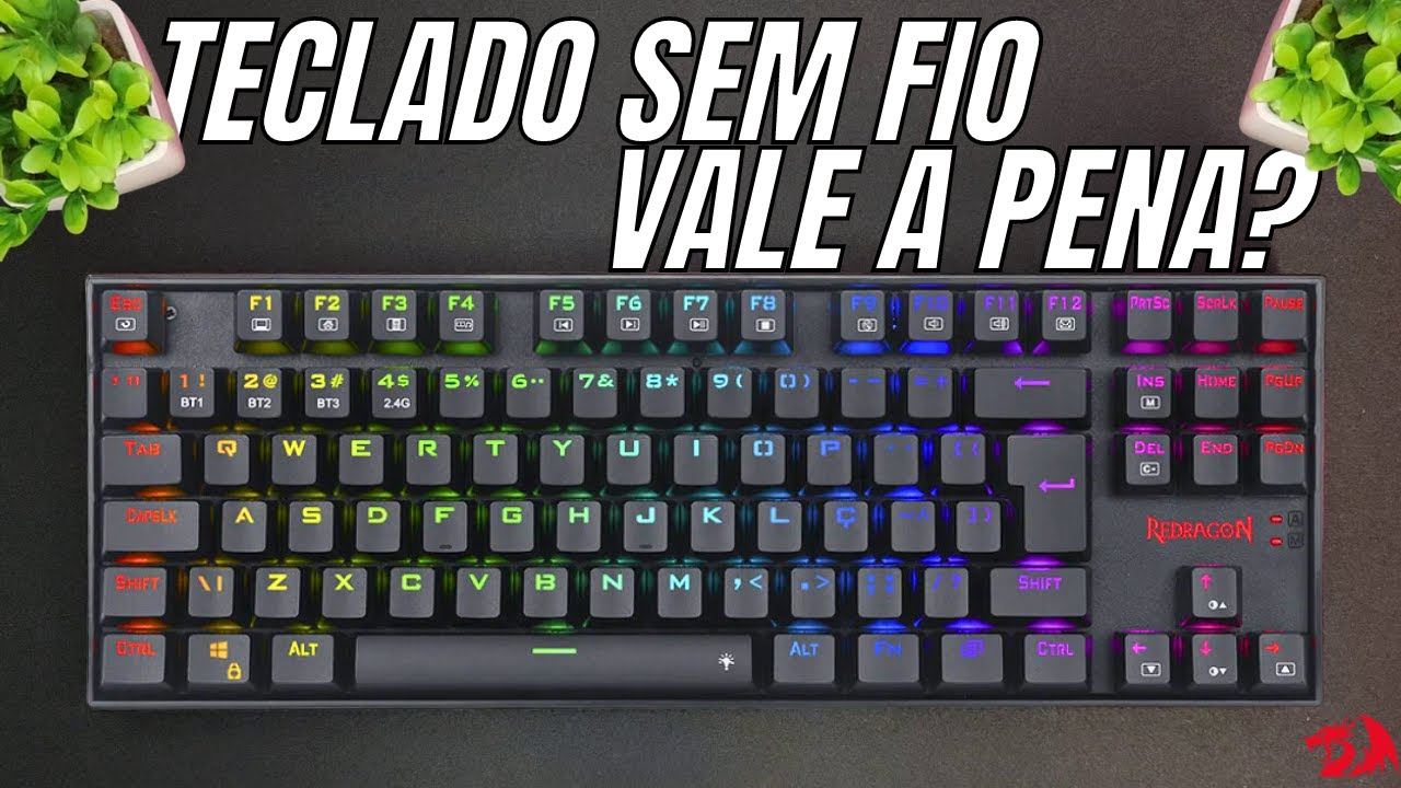 Teclado Mecânico Sem Fio Redragon Kumara Pro Wireless - Kumara K552-BRS