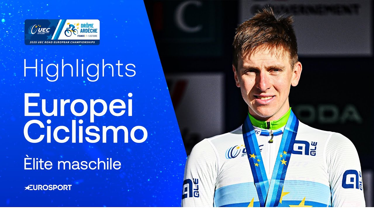 POGACAR &egrave; imbattibile! Evenepoel ancora secondo | HIGHLIGHTS | Europei Ciclismo 2025