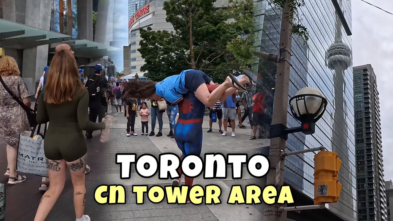 Toronto Downtown Walking Tour  CN Tower area Canada 🇨🇦 4K