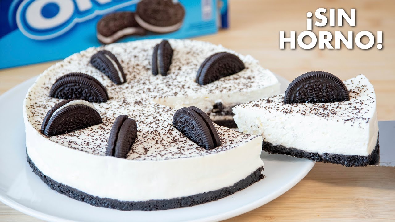 CHEESECAKE de OREO Sin Horno con 4 Ingredientes 💙 | Postre de Oreo Frío