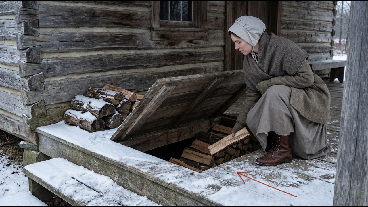 She Made a Hidden Firewood Storage Under Her Cabin and Kept It Dry All Winter