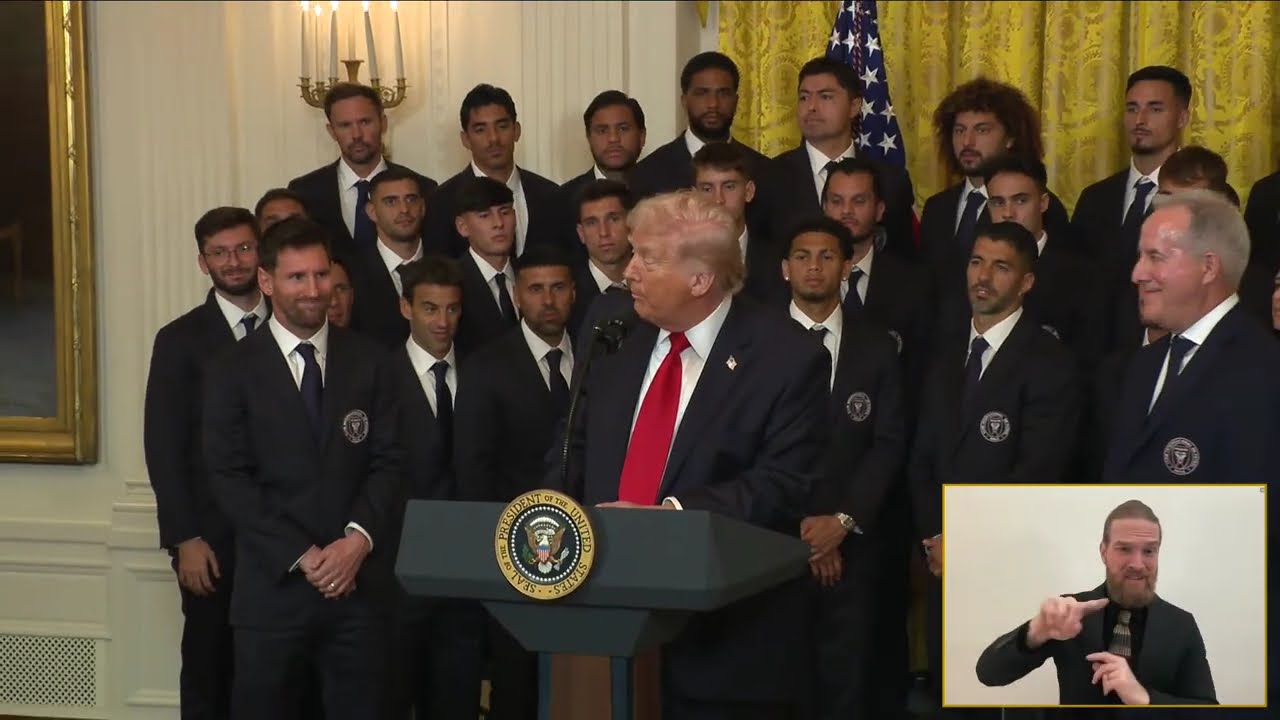 President Trump Participates in the Visit of the 2025 Major League Soccer Champions - Inter Miami CF