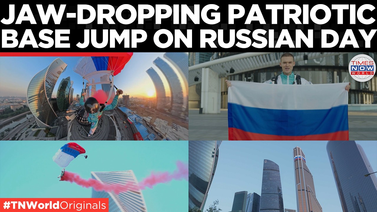 EPIC STUNT! Russian Daredevil's Jaw-Dropping Skyscraper BASE Jump is total spectacle|Times Now World